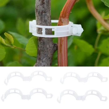 

Promotion! 100PCS Tomato Garden Plant Support Clips Garden Ornaments for Trellis Twine Greenhouse Tomato Plant Grafting Clips E5