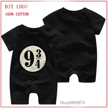 

Harry Platform 9 3-4 to the Hogwarts Express Potter-lovers print 100% Pure cottons and comfortable clothes new born baby romper