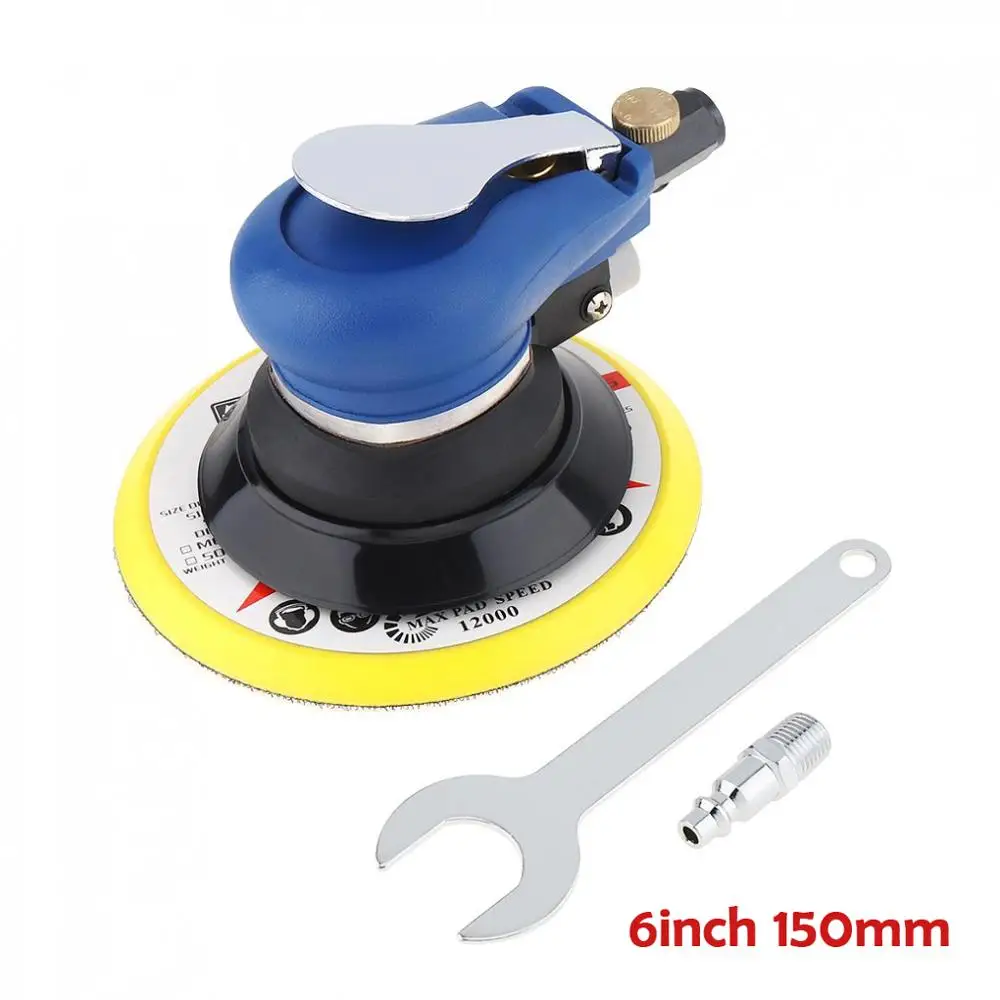 6inch 150mm blue 125mm/150mm Matte Surface Pneumatic Polishing Machine Random Orbital use for Polishing / Grinding / Waxing 10000RPM - Цвет: 6inch 150mm blue