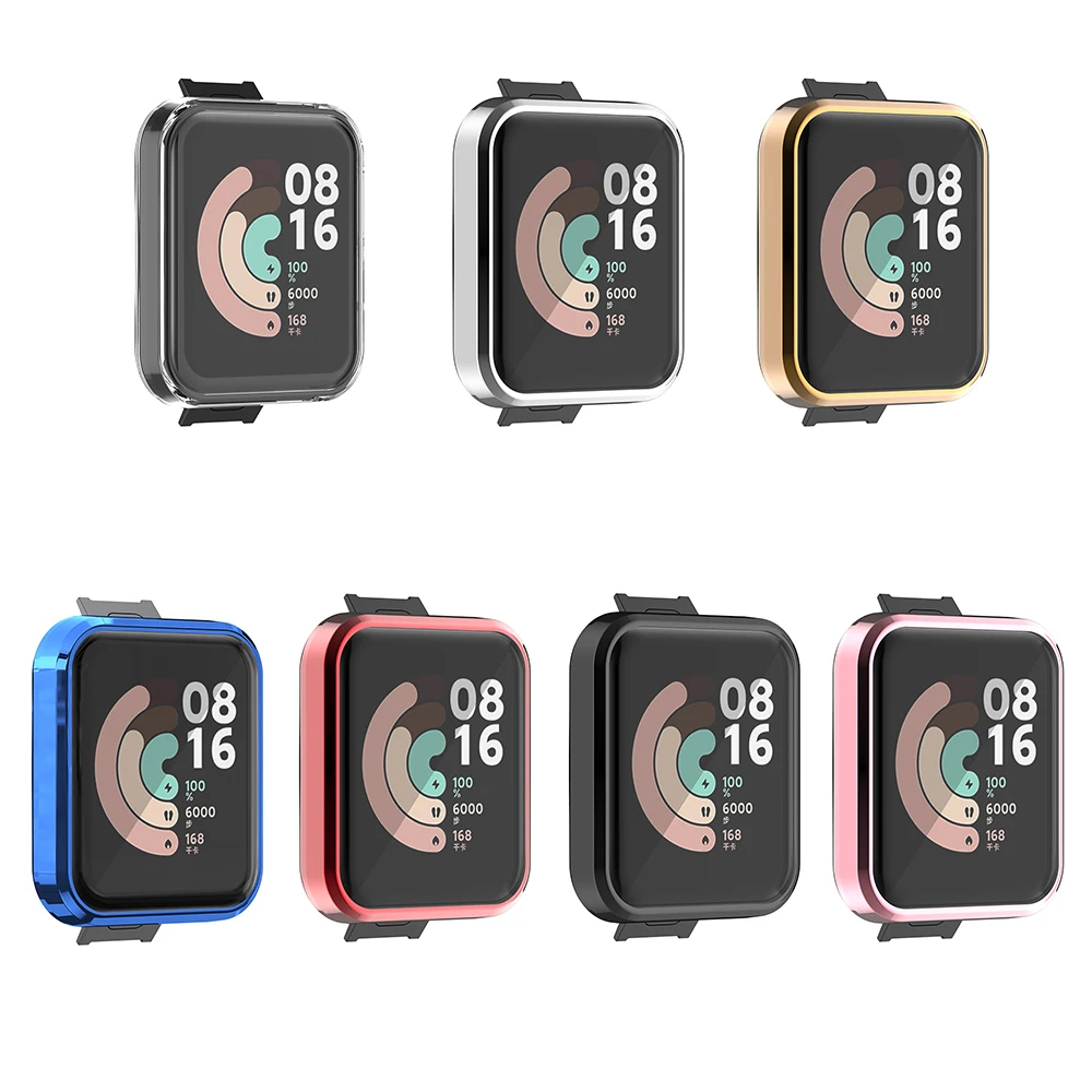 Funda protectora para Xiaomi Mi Watch Lite Redmi, funda para reloj, Protector de pantalla, carcasa de piel