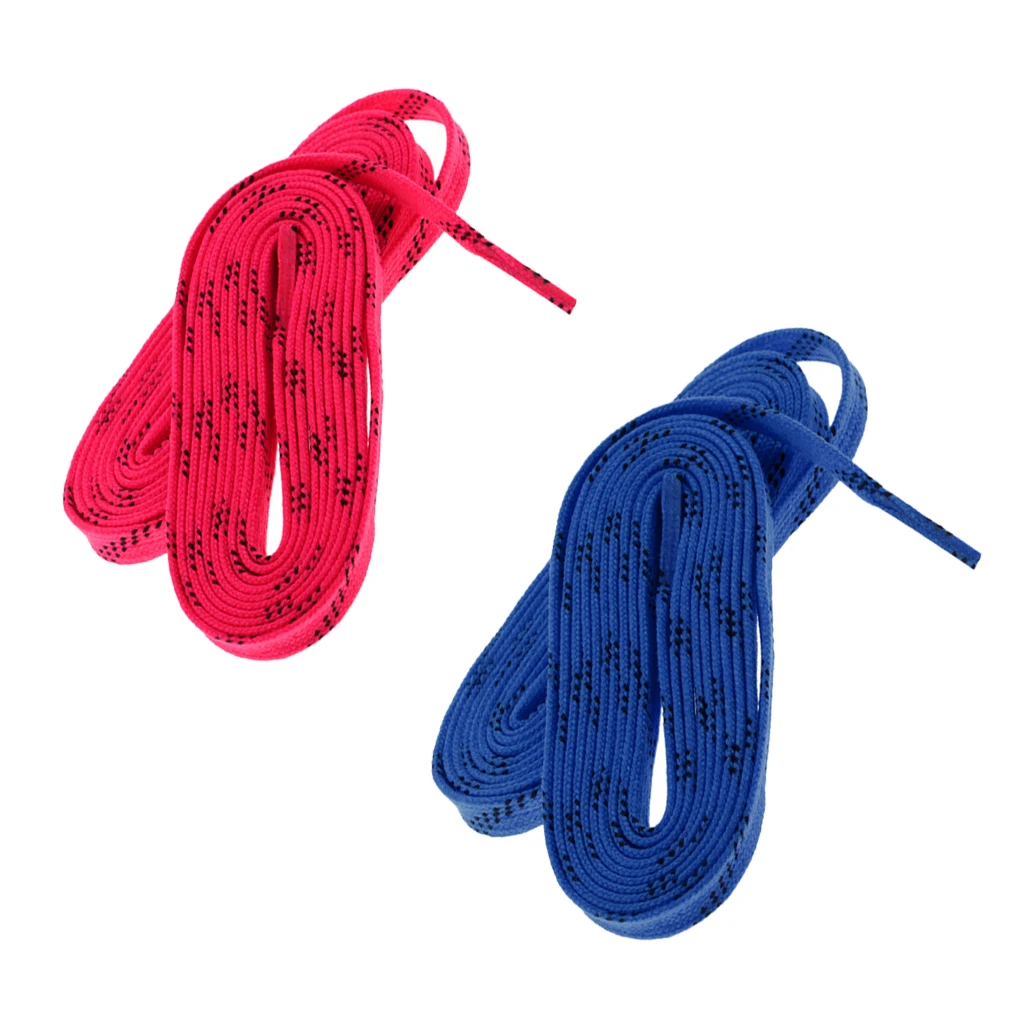 2 Pairs Hockey Skate Laces - Professional Ice Hockey Skating Shoelaces Accessories - 275cm Long
