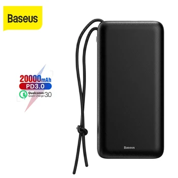 

Baseus Portable Power bank 20000mah Fast Charger Mobile Phone Charger External Battery Powerbank For iPhone Xs Max Xr X 8 Plus