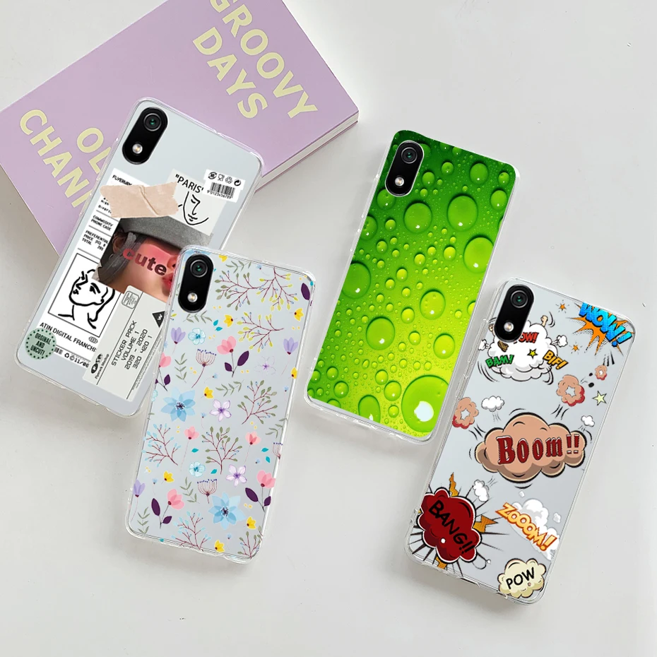 Чехол для Xiaomi Redmi 7A силиконовый милый чехол из ТПУ мягкие чехлы на заднюю панель