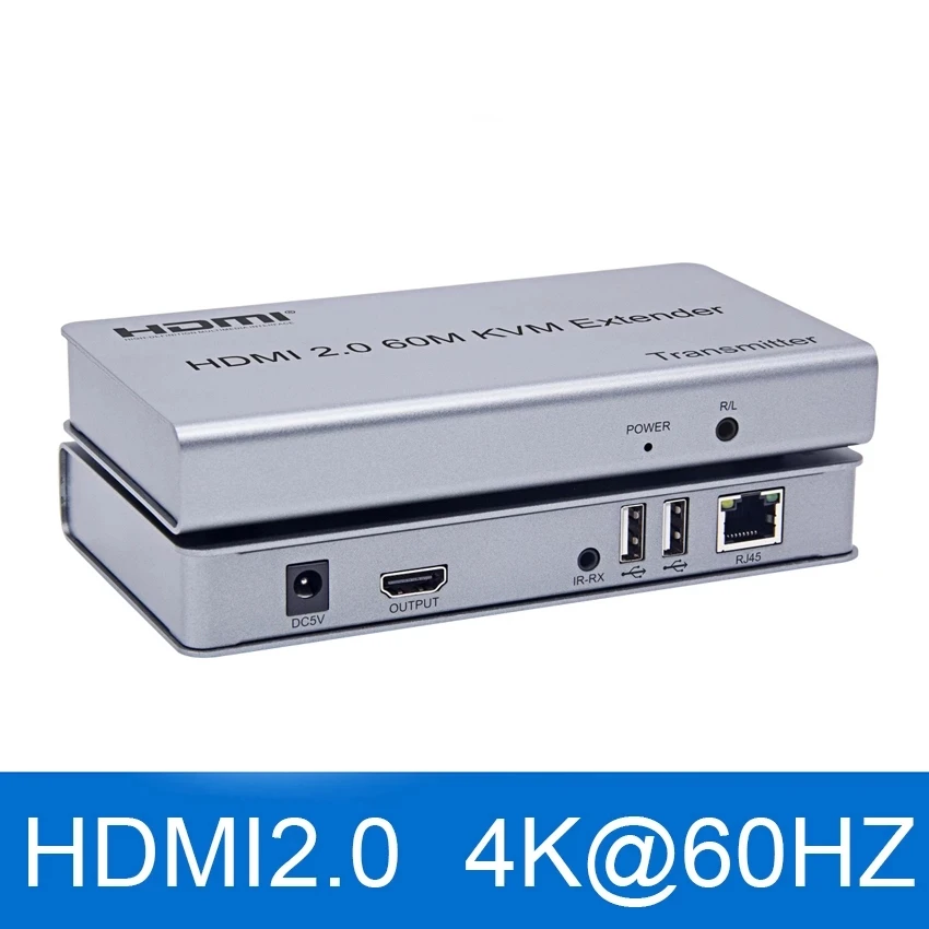2 0 HDMI 4K @ 60 Гц KVM удлинитель USB мышь клавиатуры Ethernet CAT5e/6 кабель локальный выход