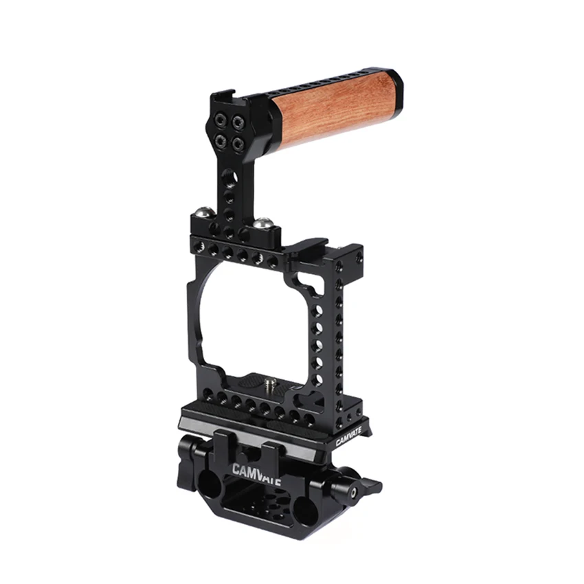 CAMVATE камера Полная Клетка с Manfrotto QR пластины и 15 мм Railblock и верхней ручкой для A6000 A6300 A6400 A6500 A6600 4K
