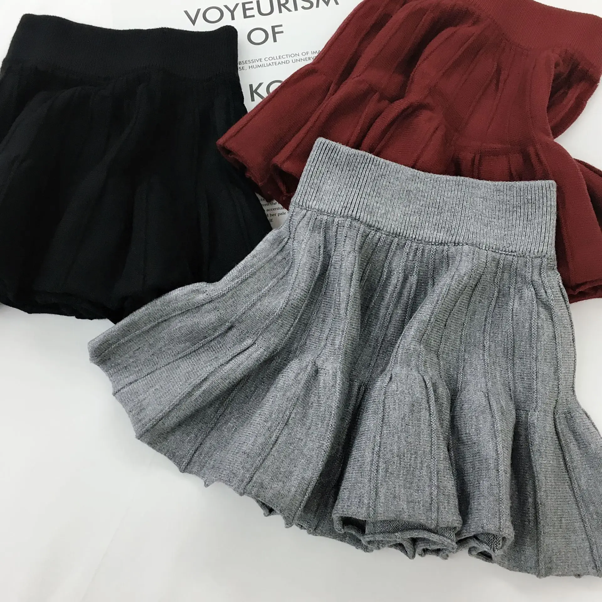 Винтажная школьная юбка в английском стиле для девочек осенне-зимняя хлопковая