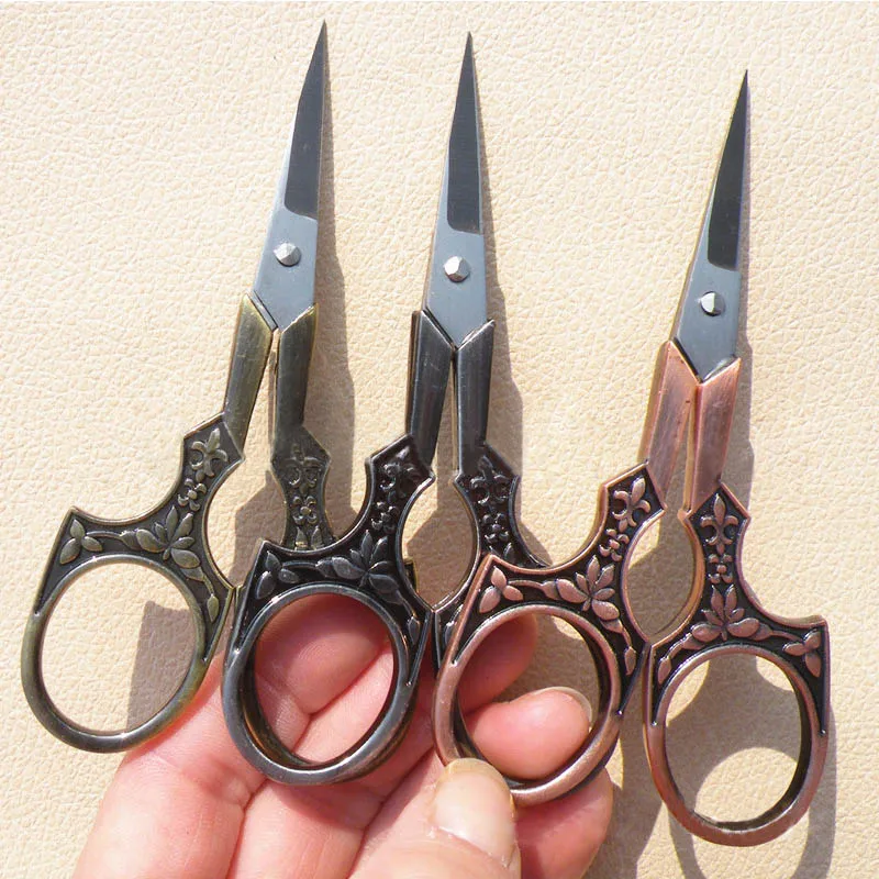 

Embroidery Scissor 1Pcs Stainless Steel Tailor Scissor Vintage Antique Handicraft DIY Cut Sewing Tools European Style