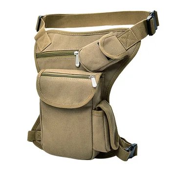 

Men Military Tactical Travel Riding Motorcycle Bag Portable Waist Messenger Bag Casual Canvas Drop Thigh Leg Multi- Pouch