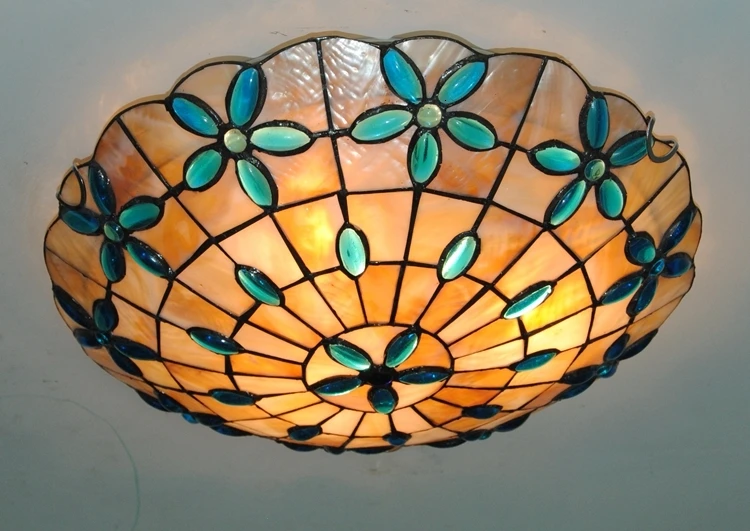 

Classic 16 inch lilac ceiling lamp shell staircase bar lamp