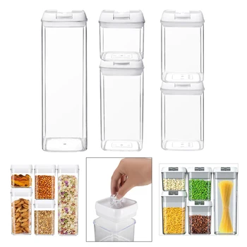 

Airtight Cereal Containers BPA Free with Easy Lock Lids Kitchen Pantry Organizer