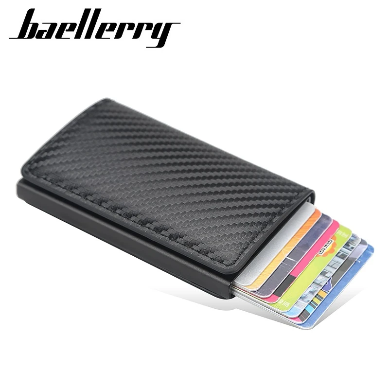 Tarjetero de aluminio para hombre, tarjetero automático RFID tarjetas de identificación, tarjetero, BILLETERA, novedad de 2021|Tarjeteros| - AliExpress