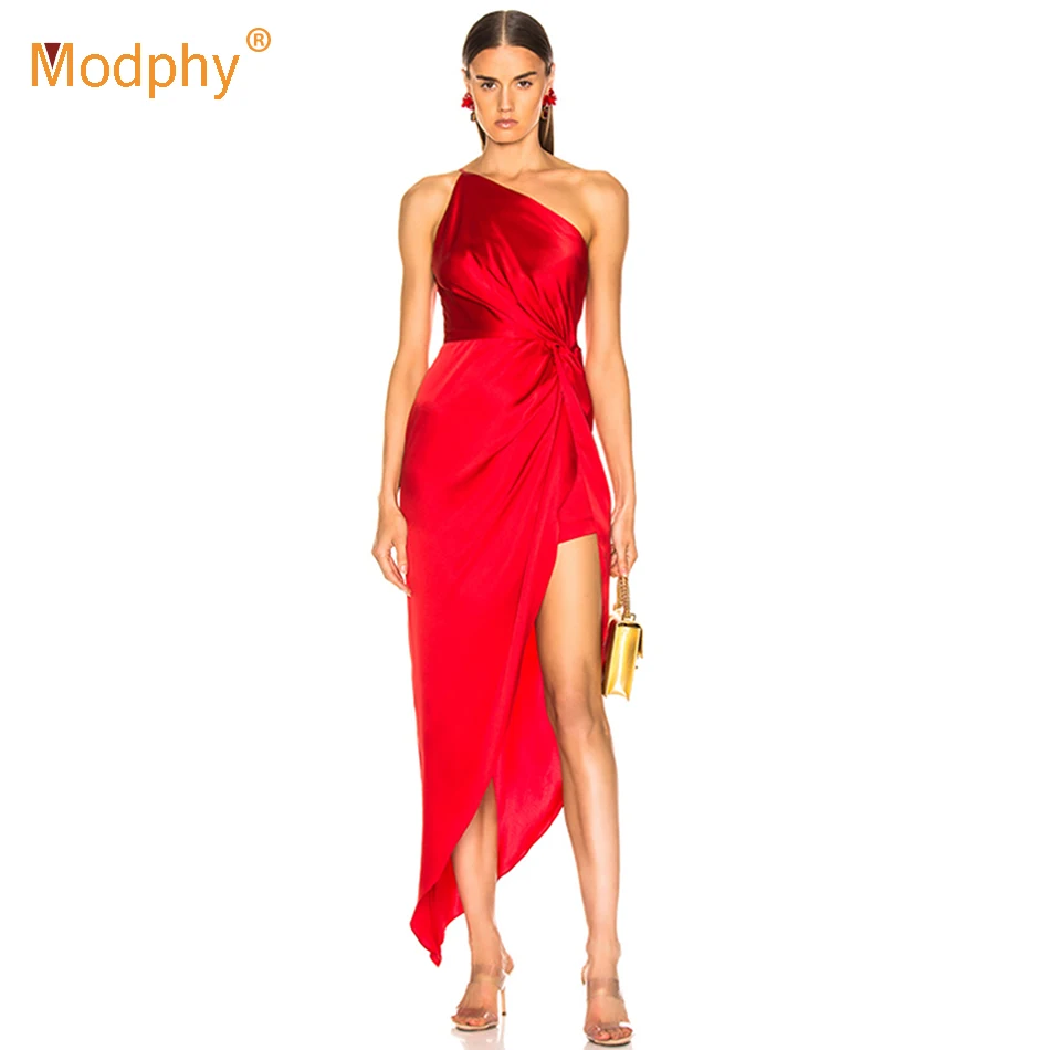 

Celebrity Runway Evening Party Dress 2019 Summer New Women's Long Dress Sexy Sleeveless Shoulder Asymmetric Bodycon Vestidos