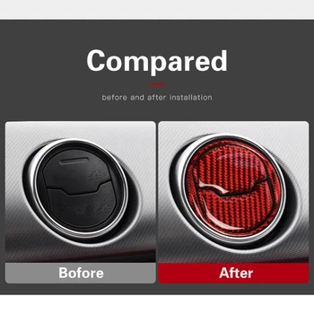 

Carbon Fiber Air Outlet Sticker For Ford Mustang 2019-2015 Parts Waterproof Auto Interior Inner