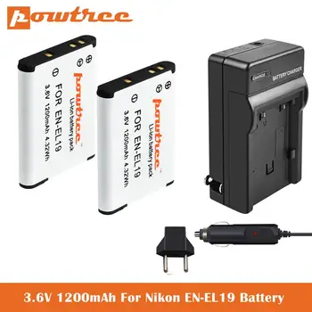 

EN-EL19 batteries+Charger For Nikon A100 Coolpix S33 S100 S3200 S3300 S3500 S3600 S4100 S4200 S4300 S5200 S5300 S6500 S6600 S680