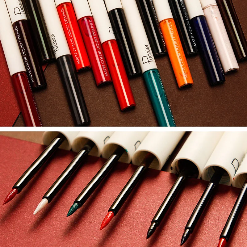 Pudaier Colorful Eyeliner Pen Eyes Makeup Art Black Color Liquid Eye Liner Pencil Make up Waterproof Cosmetics Eyeliners Ink Pen Pudaier Colorful Eyeliner Pen Eyes Makeup Art Black Color Liquid Eye Liner Pencil Make up Waterproof Cosmetics Eyeliners Ink Pen