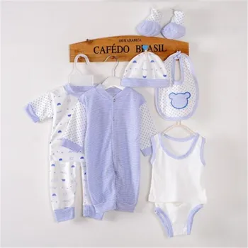 

8Piece/0-3Months/Spring Autumn Newborn Baby Tracksuit 100% Cotton Kids Clothes Suit Unisex Infant Boys Girls Clothing Set