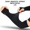 1 Pair Cycling Arm Sleeves Sun UV Protection Long Fingerless Gloves Running Fishing Ridding Golf Game Outdoor Sport Hand Warmers 3