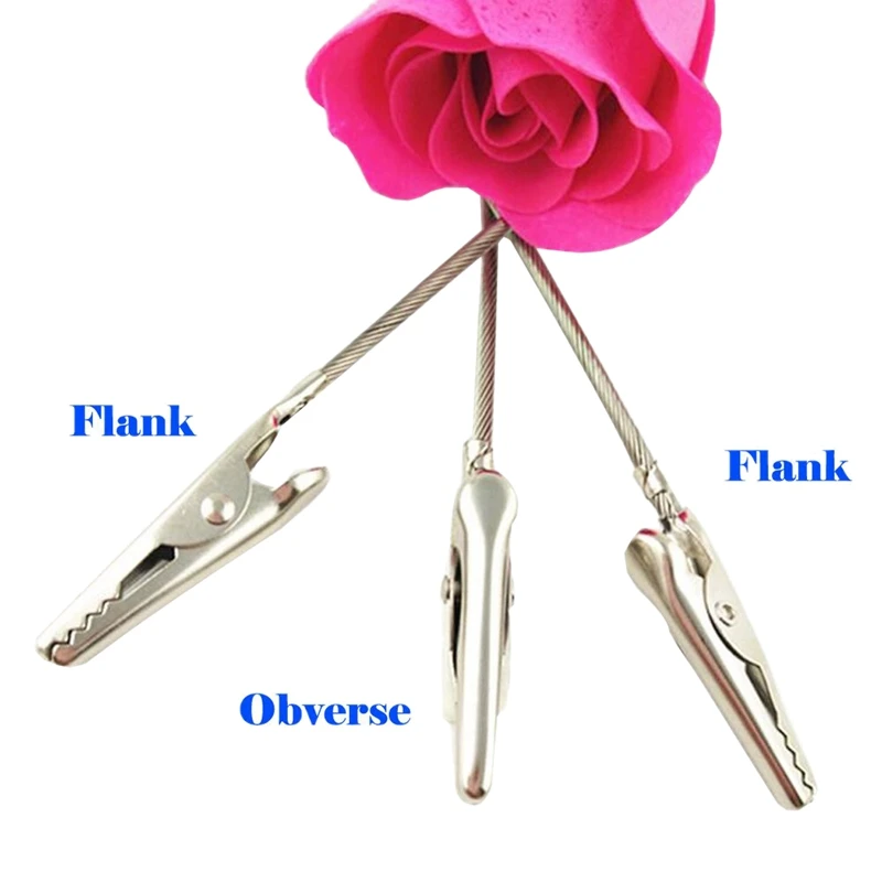 50 Pack Metal Wire Alligator Clamp, 3.8Inch Long-Tailed Alligator Iron Clip, Stand Photo Holder Stand Memo Clip
