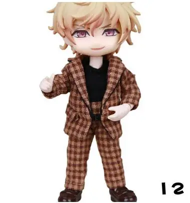 M0084 детская игрушка ручной работы 1/12 ob11 кукла blyth BJD/Аксессуары для кукол SD GSC клетчатый костюм для мальчика 3 шт./компл - Цвет: 12