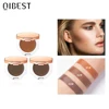 QIBEST Face Makeup Bronzer Palette Cream Silky Contouring Makeup Cosmetic Highlighter Bronzer Palette Makeup Face