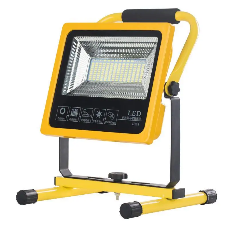 

140LEDs Camping Solar Light IP65 Waterproof Floodlight Spotlight Outdoor Remote Adjustment USB Emergency Lantern Powered Bank