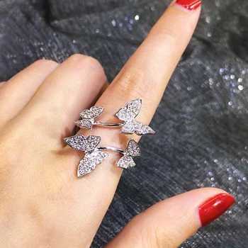 

Huitan Animal Open-Rings Flying Butterfly Birthday Romantic Gift For Girlfriend Gold/Rose Gold/Silver Color Available Midi Ring