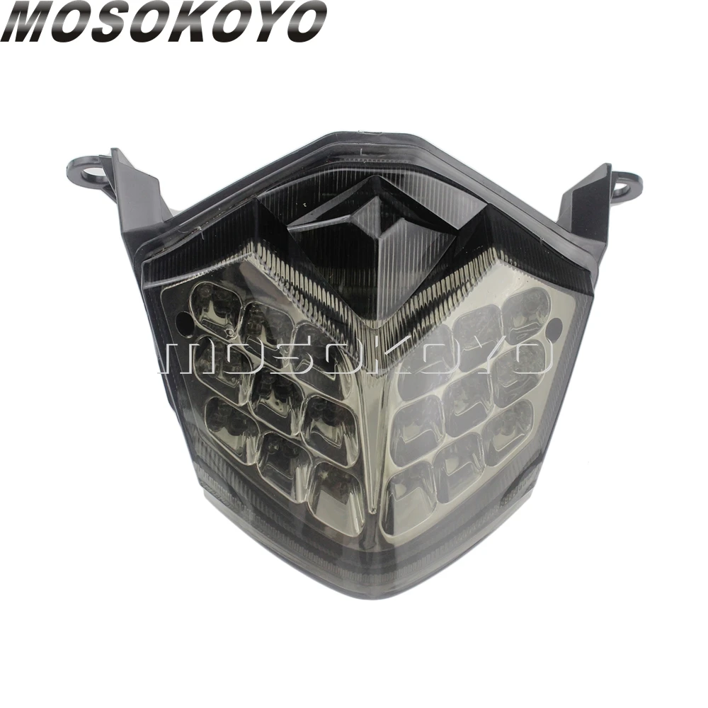 Дым 12 В светодиодный задний фонарь мотоцикла Интегрированный для Kawasaki Z750 Z1000 Ninja 636/ZX6R/ZX10R тормозной задний фонарь с поворотным сигналом
