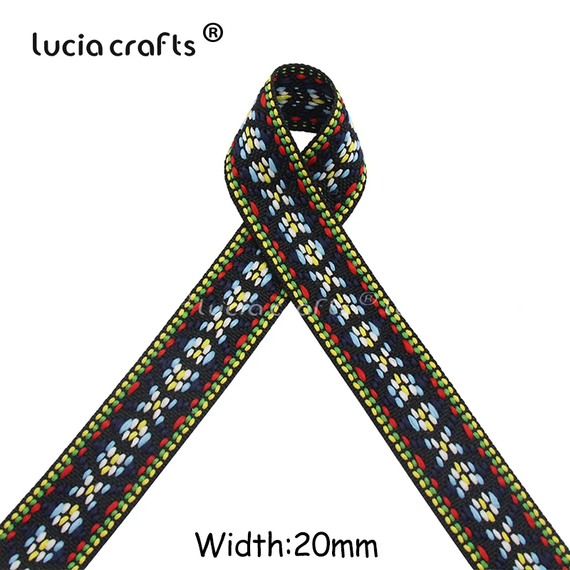 Lucia crafts 1 ярд/лот Этнические вышитые жаккардовые ленты отделка DIY для украшения ручной работы швейная одежда головные уборы Q0701 - Цвет: Style 30 20mm