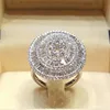 VAGZEB New Luxury Sparkly Big Stone AAA Zircon Silver Color Ring For Women Engagement Wedding Shiny Ring Party Jewelry Female ► Photo 2/2