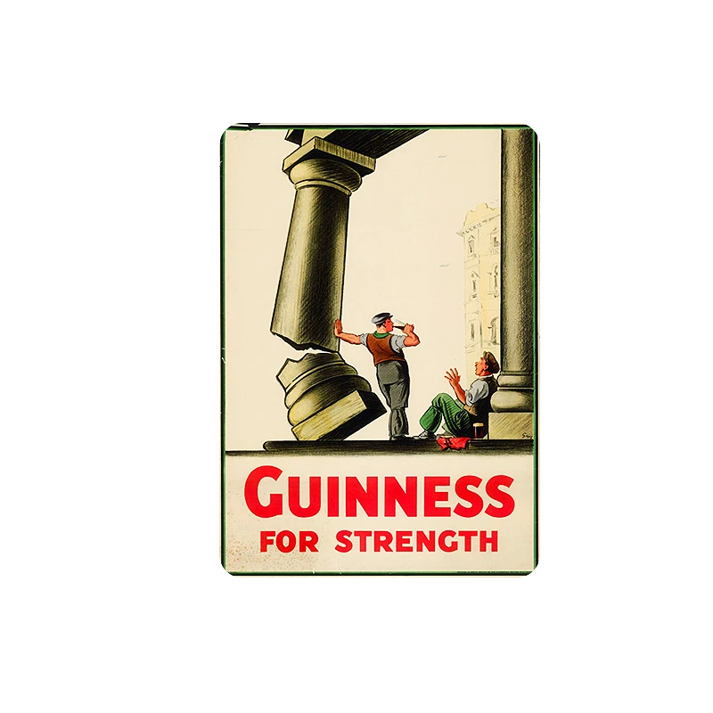 Винтажная металлическая табличка для вина Guinness Havana Коктейльная Жестяная