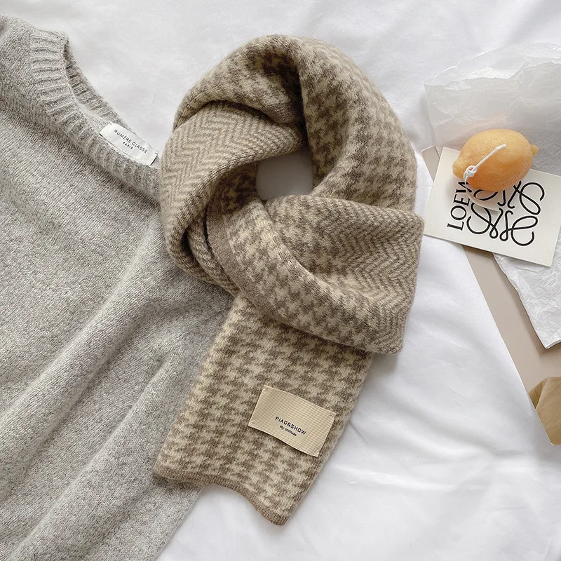 Winter Designer Scarf Men Lattice Cotton Scarf Male Brand Shawl Wrap Knit Cashmere Bufandas Long Knitted scarves Man's mens scarf for summer