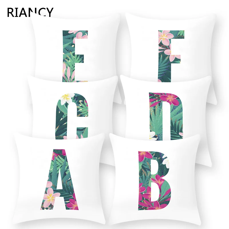 1 шт. простой цветок буквы английского алфавита для подушек полиэфирная