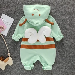 Cartoon Cosplay Costume For Baby Boy Girls Jumpsuit Cotton Romper Bee Pattern with Hood Zipper Bodysuit Clothes For babies