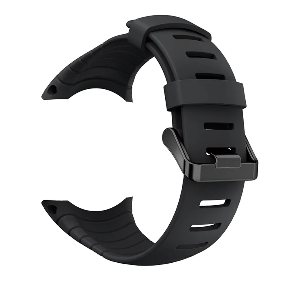 Мягкий силиконовый браслет для ядра Suunto Frontier/классические сменный Браслет для часов для ядра Suunto smart watch браслеты - Цвет: Черный