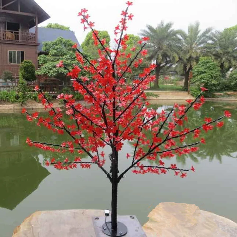 

New Year Decoration LED Artificial Cherry Blossom Tree Light Christmas Light 110 220V/AC Rainproof Outdoor Use Free Shipping