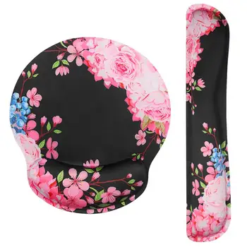 

Mouse Pad with Keyboard Wrist Rest Ergonomic Non slip Wrist Support Rest Mouse Pad for Office Computer Laptop Working