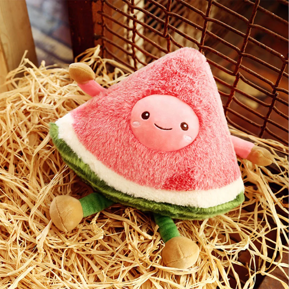 Персонализированные креативные плюшевые игрушки Kawaii пушистый арбуз яблочный фруктовый мягкий плюш милые игрушки мягкие куклы подушка для детей подарки 3