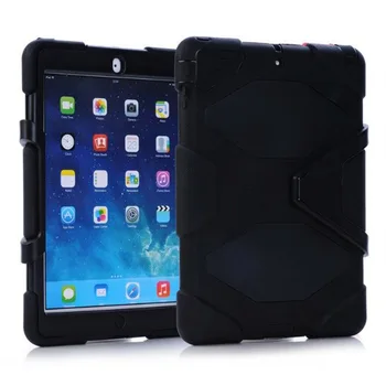 

Heavy Duty Shockproof Protective Hard Case Kids Safe Luxury Stand Silicone Rubber Armor Back Cover for iPad Air 2 SP99