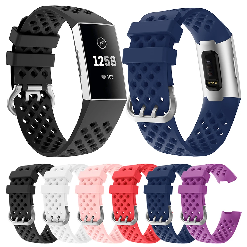 

Ремешок силиконовый для часов Fitbit Charge 3, сменный спортивный браслет для часов Fitbit Charge 3 4