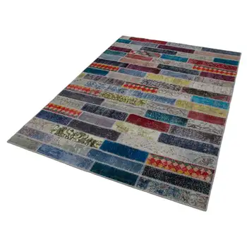 

166x233 Cm Multicolor Handmade Patchwork Rug-5x8 Ft