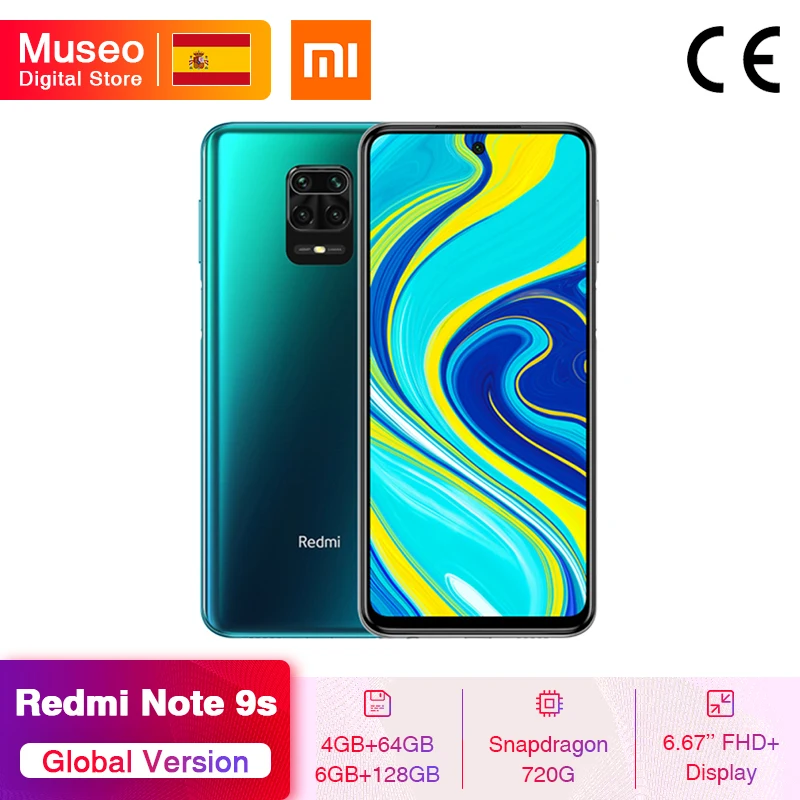 Global version Xiaomi Redmi Note 9S 64GB / 128GB Snapdragon 720G 48MP AI Quad Camera Note 9 S Smartphone 5020mAh QC 3.0