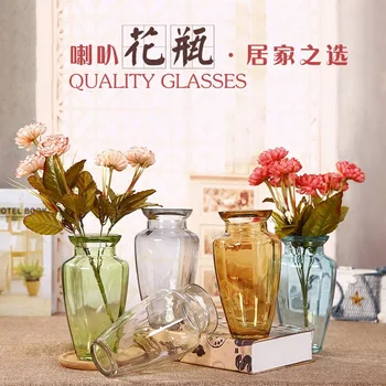 

Glass vase living room decoration flower arrangement hydroponic vase dried flower ornament flower vases for homes