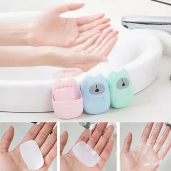 

50Pcs Multicolor Disposable Boxed Soap Paper Portable Travel Hand Sanitary Sheet