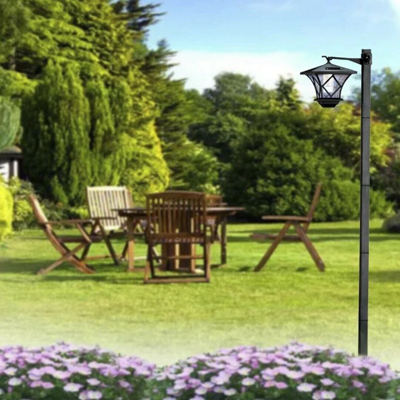 1.5M LED Solar Powered Traditional Garden Lamp Post Lamppost Lantern Light Decor images - 6