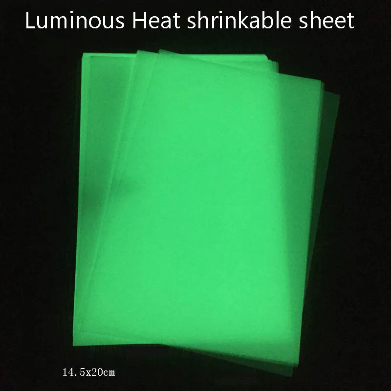 10pcs Luminous heat shrinkable sheet translucent plastic sheet polishing luminous heat shrinkable DIY material 14.5x20cm