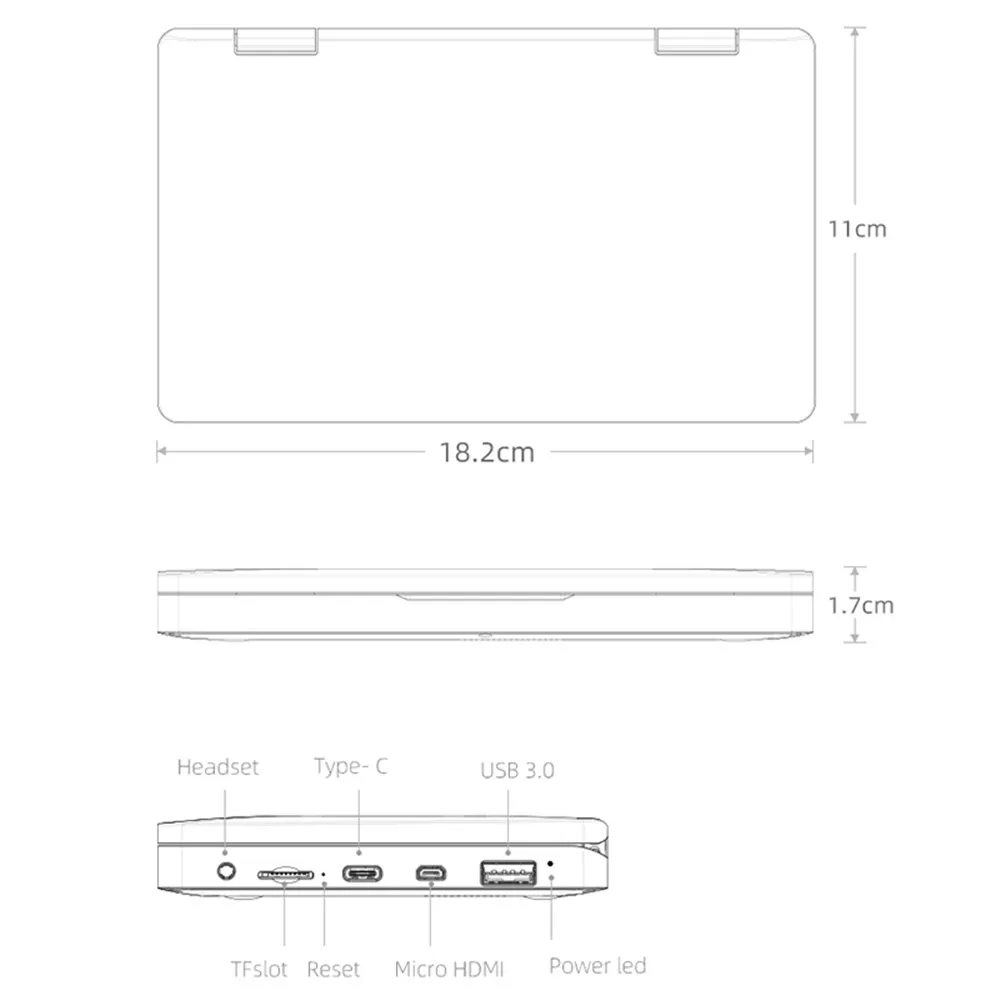 Один Нетбуки 7 дюймов металлический корпус ips Экран лицензии ОС Windows 10, 8GB 128GB SSD один влейте 1S карман для ноутбука с защитой от отпечатков пальцев BT