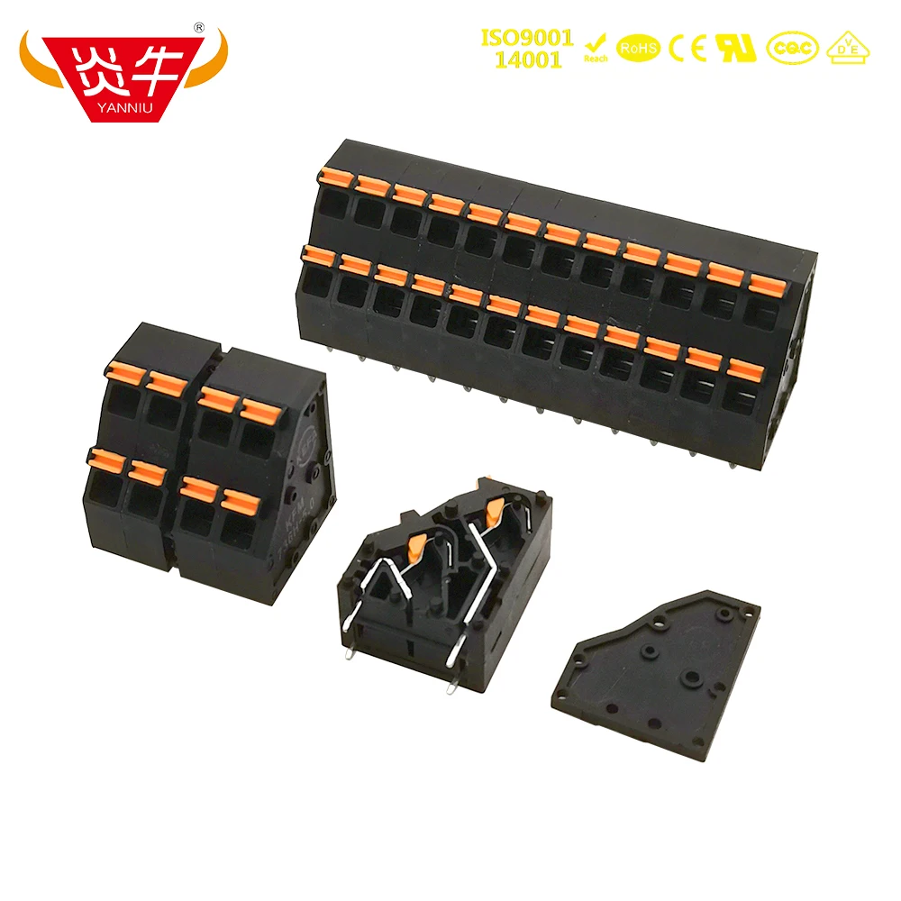 10Pcs KFM736H KF550H 5.0 2P ~ 12P DOUBLE ROW COMPACT TYPE PCB SPRING TERMINAL BLOCKS 5.0mm 2PIN ~ 12PIN PHOENIX DEGSON KEFA