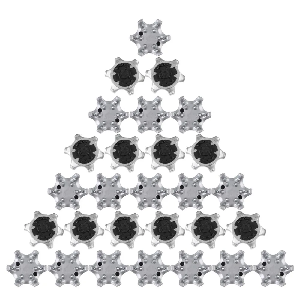 

QHALEN 28pcs Golf Shoe Spikes Black&YSilver Stinger Thread Cleats Fast Twist Golf Training Aids Accessories