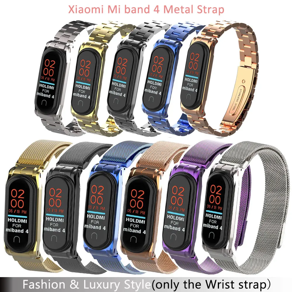 

Mi Band 4 Strap Metal Wrist Strap for Xiaomi Mi Band 4 Screwless Stainless Steel Wristband Mi Band 4 Smart Watch Bracelet
