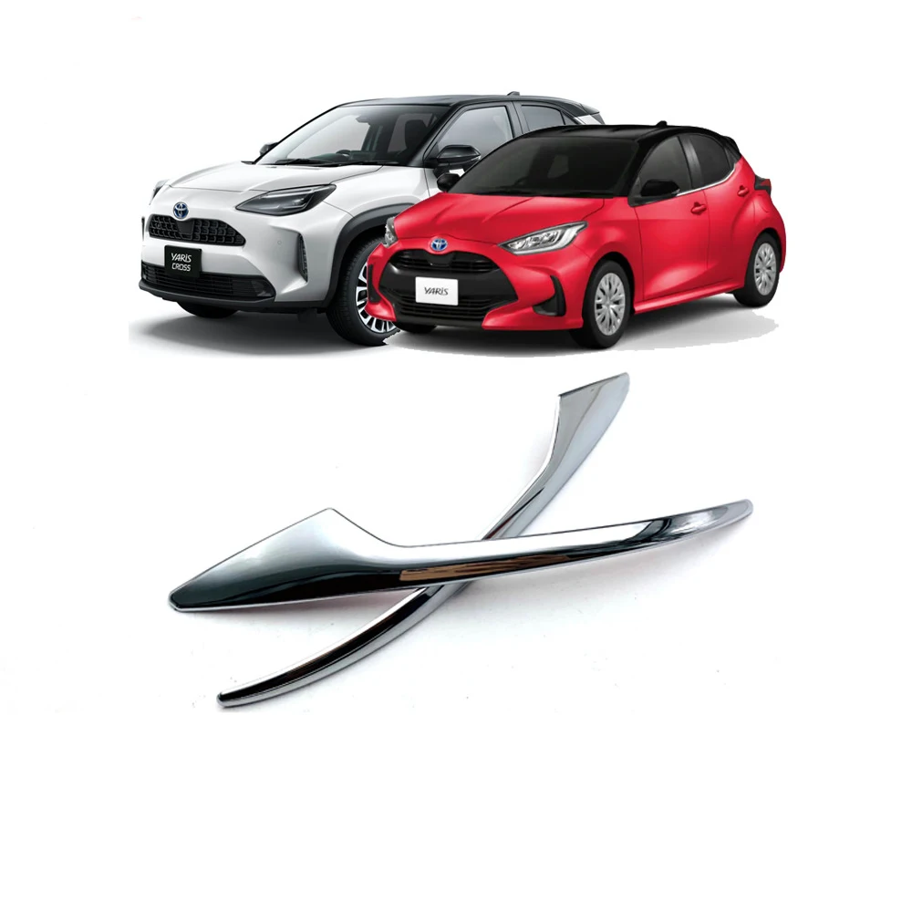 

Отделка для бокового зеркала заднего вида автомобиля для 2020 2021 Toyota Yaris внешние аксессуары ABS Chrome